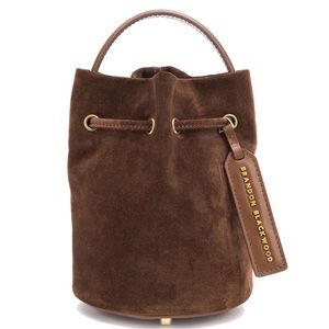 Brandon Blackwood Suede Bucket Bag (brown)